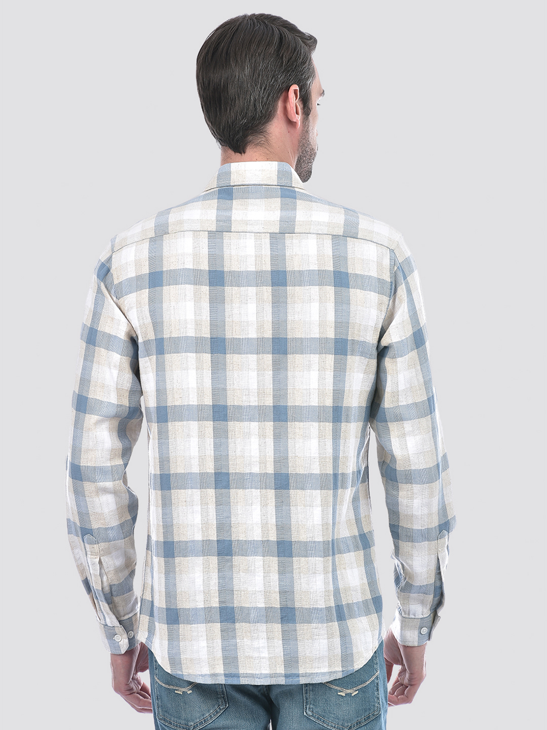 Numero Uno Men Checkered Blue Shirt